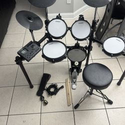 Coolmusic DD8 Electric Drum Set Electronic Kit with Mesh Head & ? Piece, Drum T...