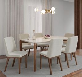 Mid-Century Modern Dining Table and Chair Set