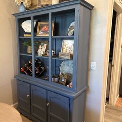 ✨ Custom Blue Hutch / Display Cabinet
