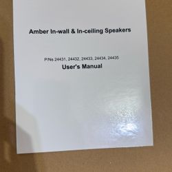 Brand New Amber In Wall And In Ceiling Speakers 