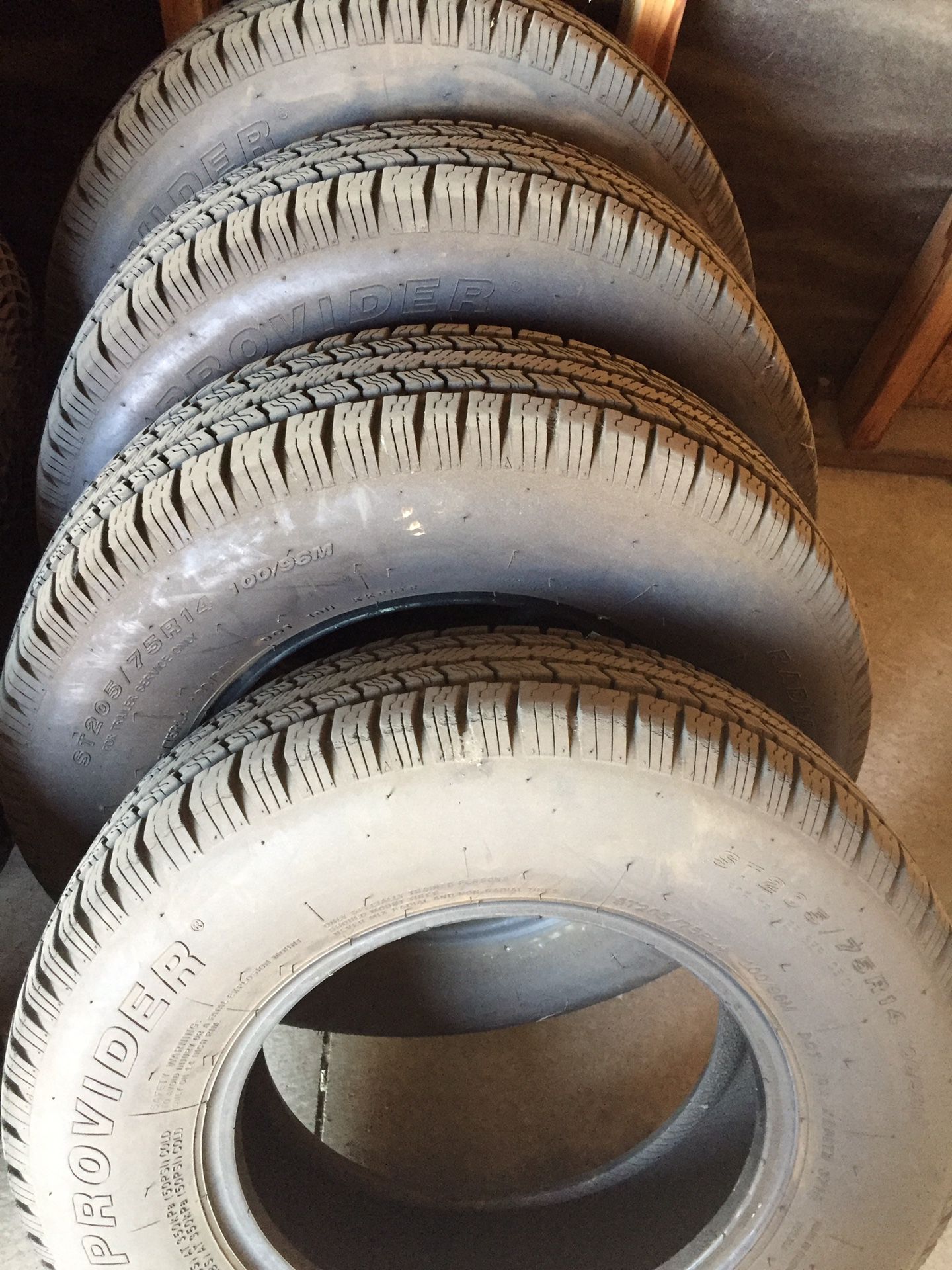 Used trailer tires 14”($40 each) $160 for 4 tires