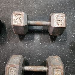 35 Lbs Dumbells Set