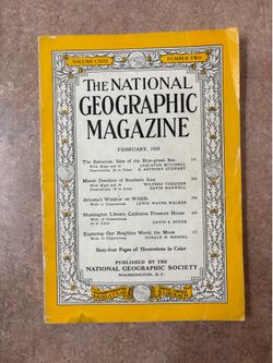 Vintage National Geographic Magazine February 1958 Vol 113 No 2 Moon Coca-Cola Ad Bahamas Iraq