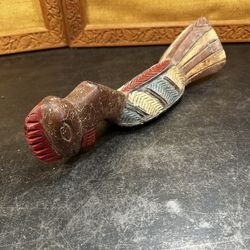 Antique African Hand Carved Chicken bird Headdress Crown Hat 