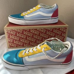  Women’s Colorblock Vans Sneakers Sz 9