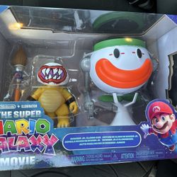 The Super Mario Galaxy Movie 5" Bowser Jr. Action Figure Clown Car Paintbrush