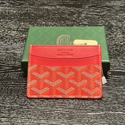 Goyard Card Holder Wallet - Red
