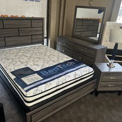 Black And Gray Modern Queen Bedroom Set 