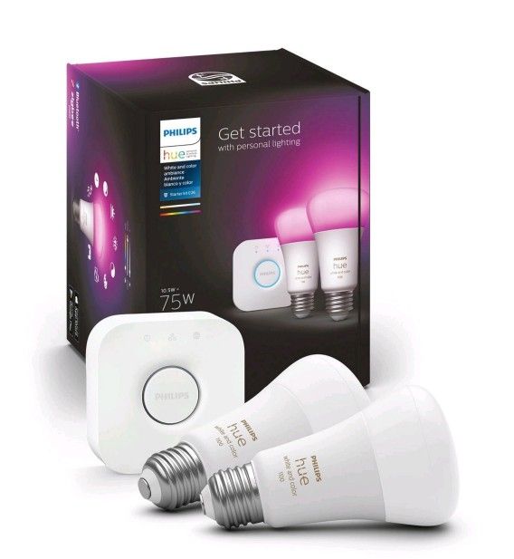 Phillips Hue 2 Bulb Starter Kit - Brand New In Box $90