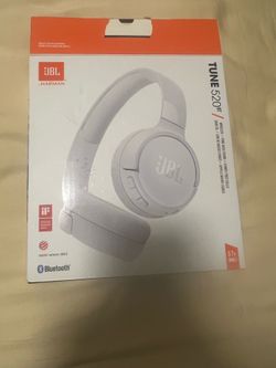 JBL Tune 520BT Wireless On-Ear Headphones White Lightly Used With Box & Cable