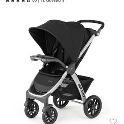 New Chicco Bravo Quick Fold Stroller- Black