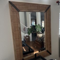Large Wicker Mirror