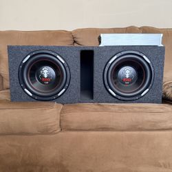 Boss subwoofers 10” With Box And Amp
