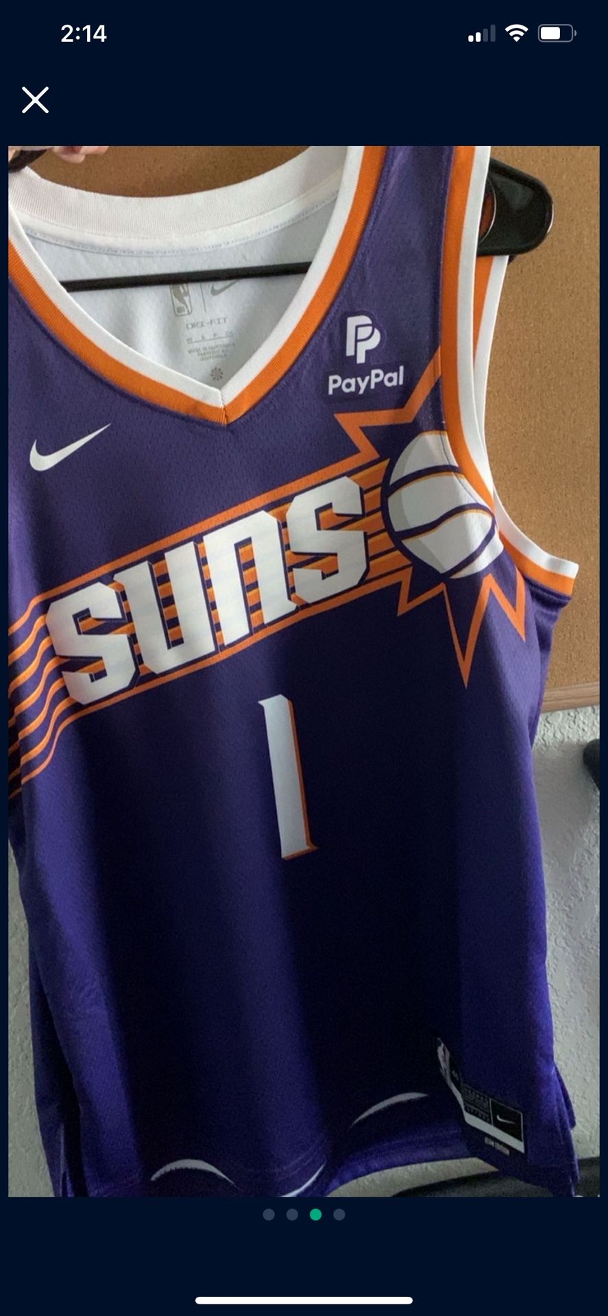 Devin Booker & Kevin Durant Icon Swingman Nike Nba Jersey Size 40 Mens Small