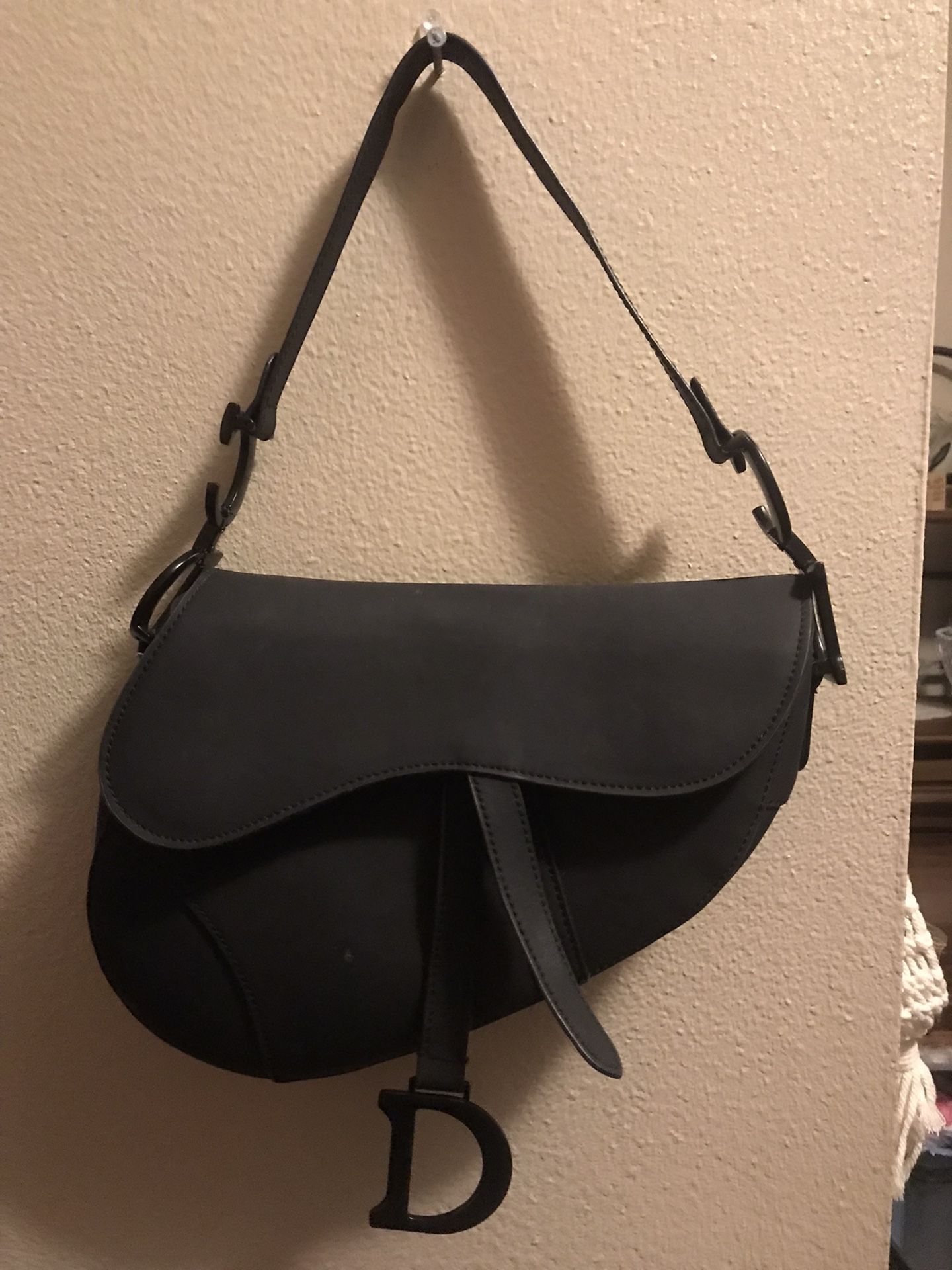 Christian Dior Black Leather Purse