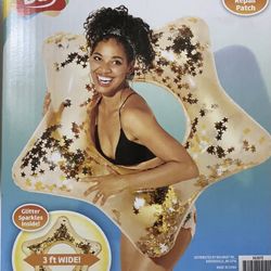 Star Glitter Float, Ages 10+, Glitter Sparkles İnside, 3 ft Wide