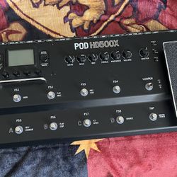 Line 6 POD HD500X Multi-effects amp modeler guitar foot pedal.