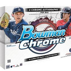2025 Bowman Chrome Baseball Hobby Box Sealed