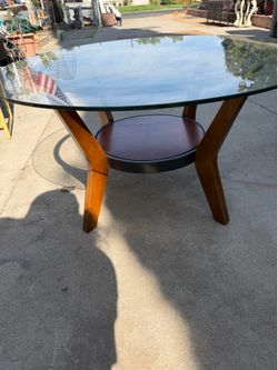 Lass top coffee table