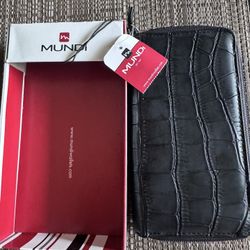 Mundi Black Faux Women”My Big Fat Wallet” New