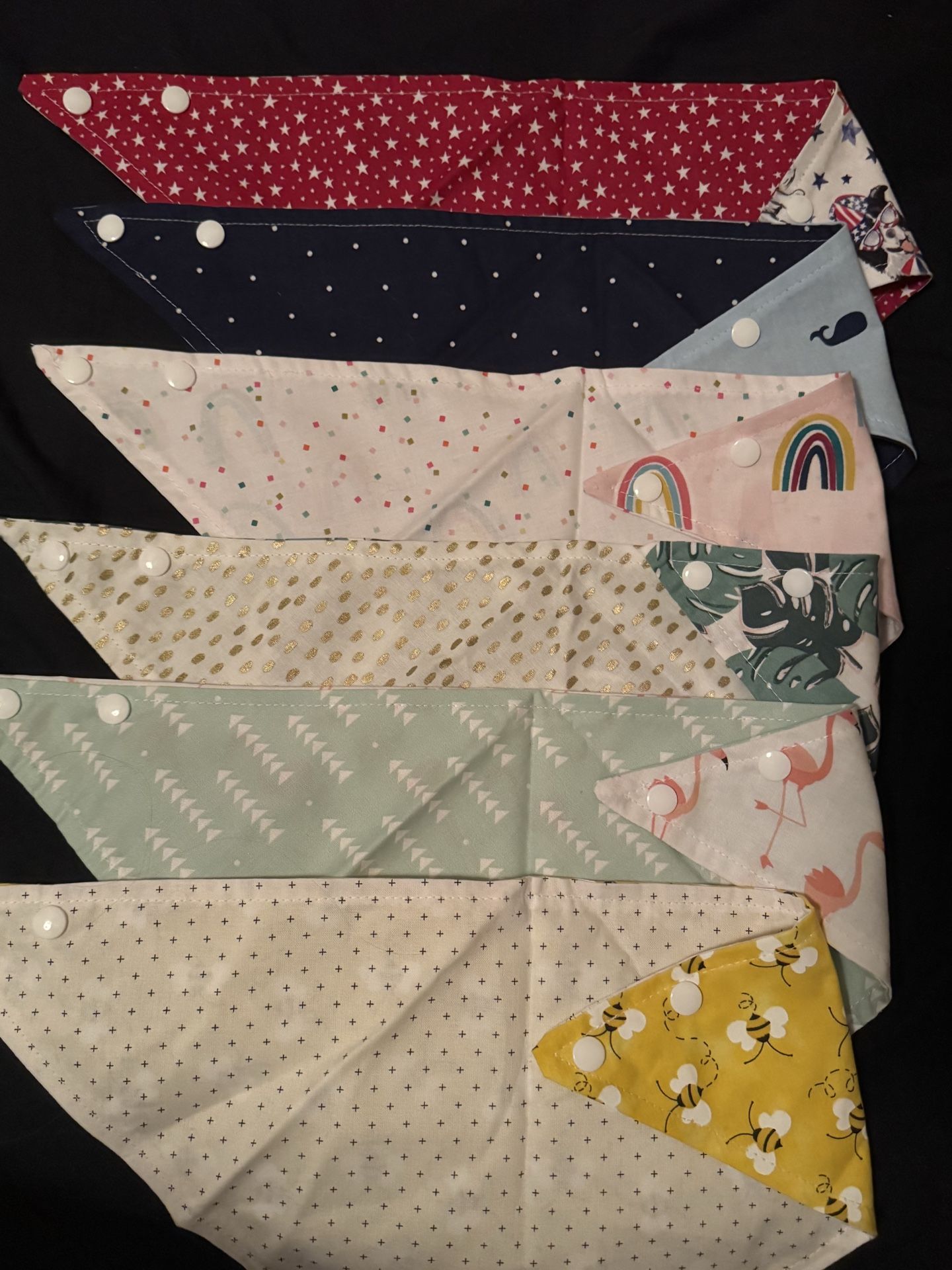 6 - reversible dog bandannas