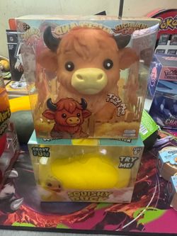 Highland cow & squishy duck!