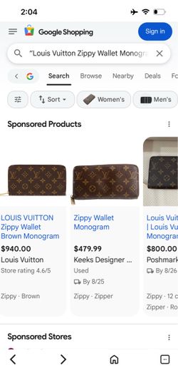 Louis Vuitton Zippy Wallet (also called Zippy Organizer or long zip-around wallet)