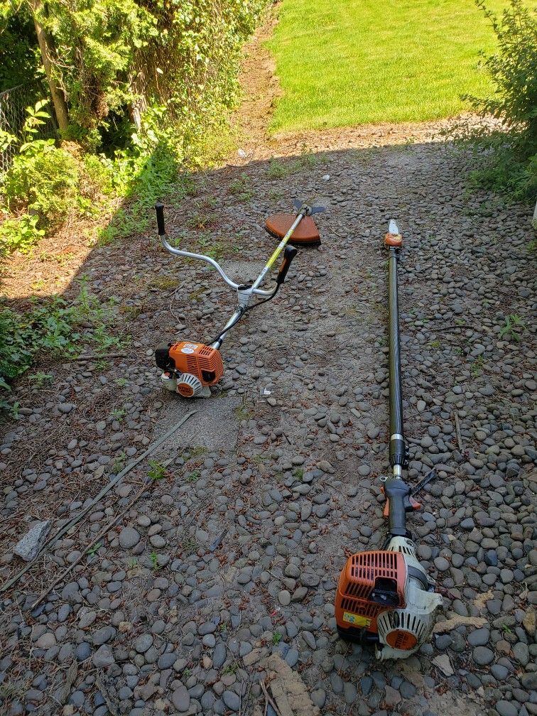 Stihl Fs 90 Pole Saw And Fs 130 Brush Cutter Metal Blade