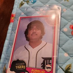 Detroit Tigers Aurelio Lopez 1981 Topps Error Blurry Photo Baseball Card 