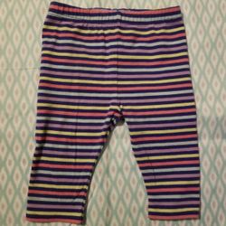 Circo Girls Baby Colorful Striped Leggings 6 Months GUC