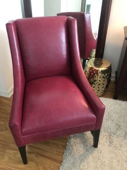 Crate & Barrel leather chair