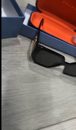 Gucci Black Rectangle Sunglasses