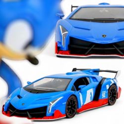 Sonic The Hedgehog Lamborghini Veneno Die-Cast Car with Figure Jada Toys 1:24