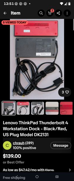 Lenovo Think Pad Workstation Dock