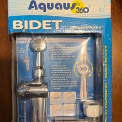 RinseWorks Aquaus 360° Premium Hand Held Bidet Patented Dual Thumb Controls