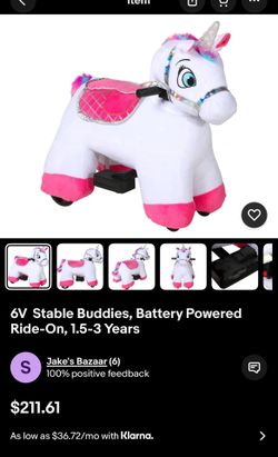 USED Ride On Unicorn NO CHARGER $80 Mullica 08215
