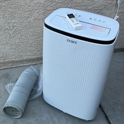 New COBY 10800 BTU DOE 115-Volt Vented Medium Room Portable Air Conditioner Remote Included