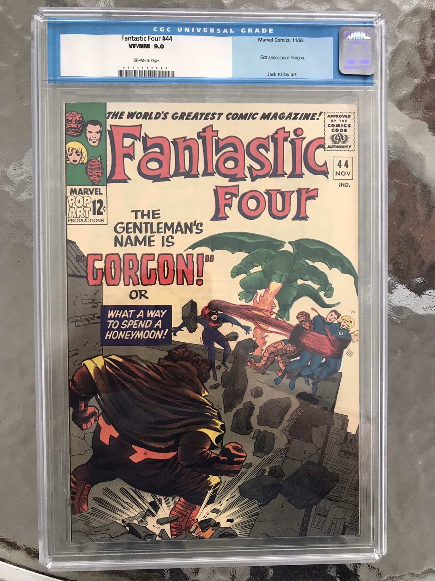 Fantastic Four #44 (1965) CGC 9.0 — 1st appearance of Gorgon; Stan Lee & Jack Kirby