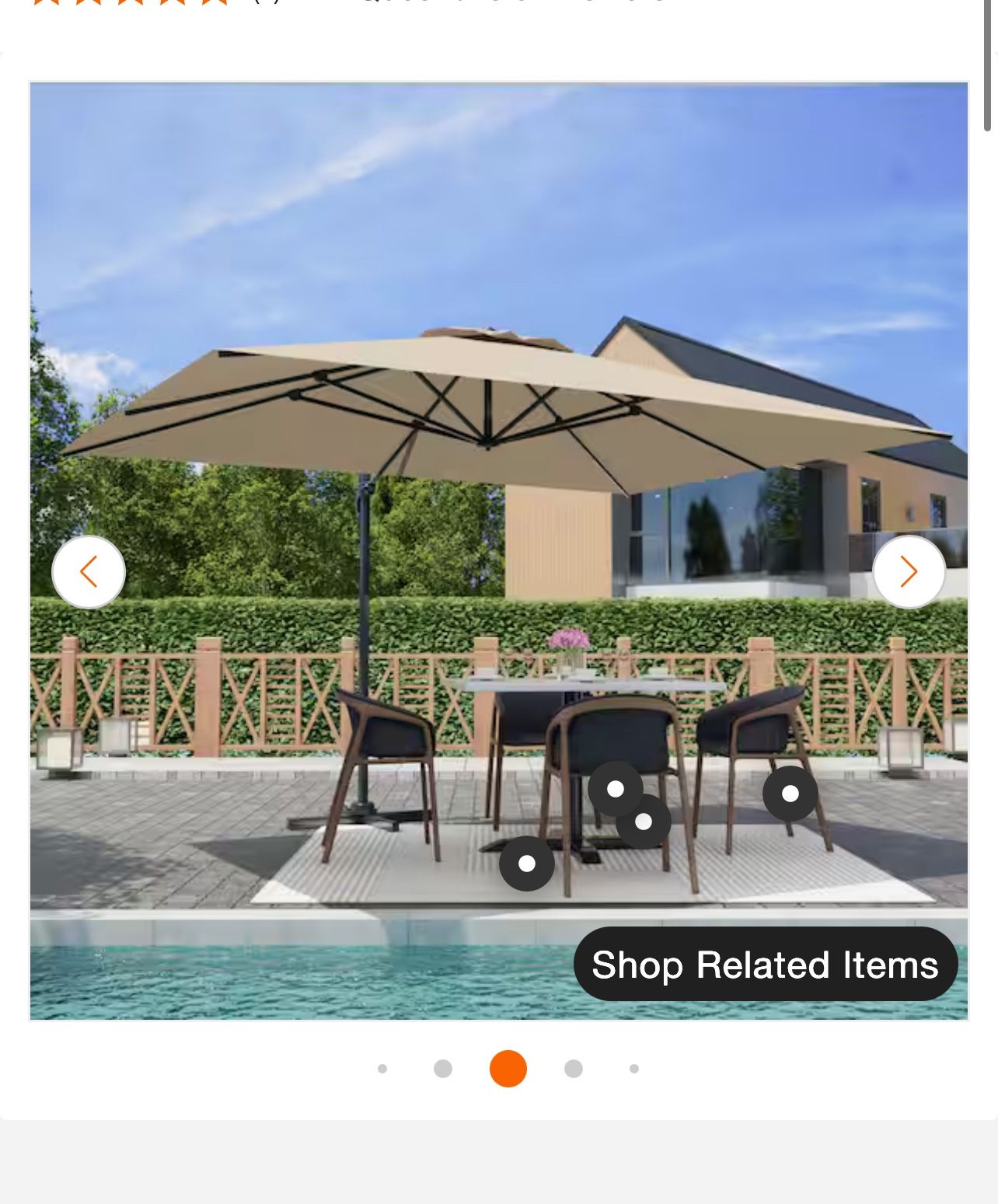 13 ft. x 10 ft. Market Patio Umbrella Steel Frame Garden Large Waterproof Cantilever Umbrella in Beige Questions