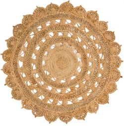 5ft mandala jute rug