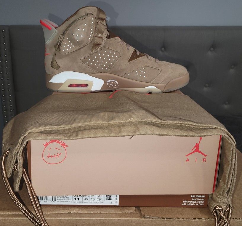 Travis Scott X Air Jordan 6 Retro 'British Khaki' Travis Scott X Air Jordan 6 Retro 'British Khaki'