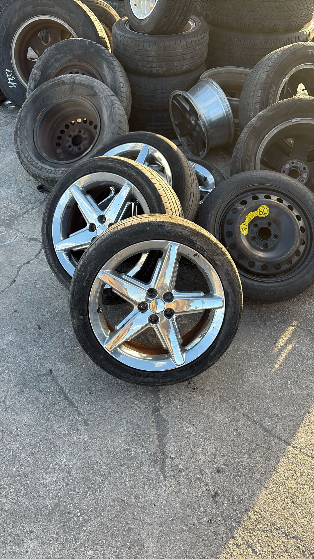 Chrysler Pt Cruiser 215/45/17 Chrome GT Wheels Rims Tires