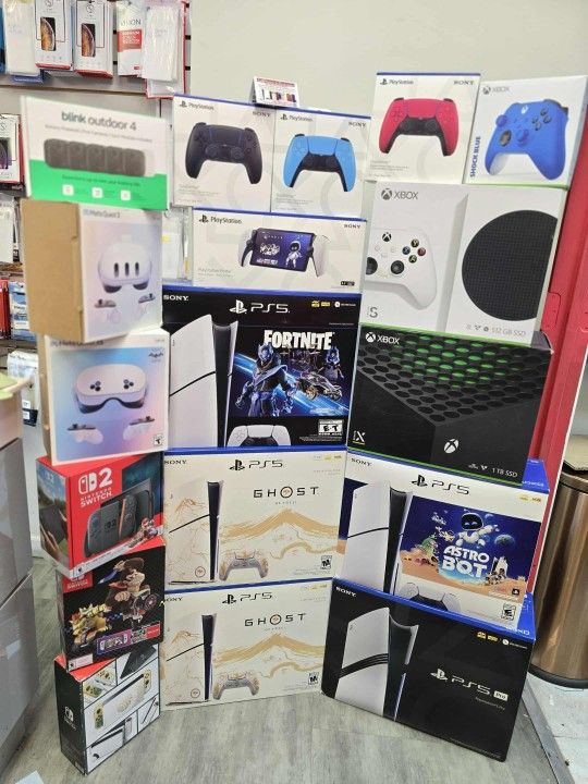 PlayStation 5 Bundles,XBOX Series X,Meta Quest 3&3s, Nintendo Switch 2,Blinkoutdoor 4, Controllers Brand New - On Payments With Just $10 Down 