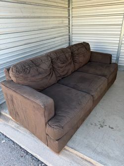 Ashley Brown Corduroy 3-Seat Sofa