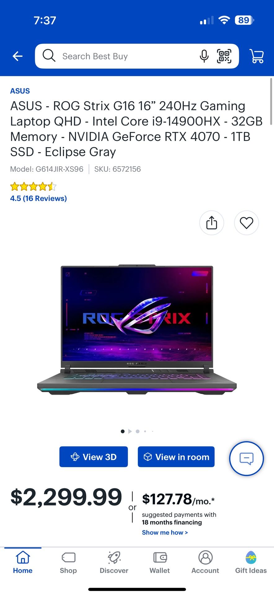 ROG Gaming Laptop 