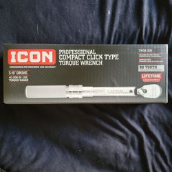 NEW ICON 3/8 inch Drive Compact Torque Wrench 40-200 in. lb