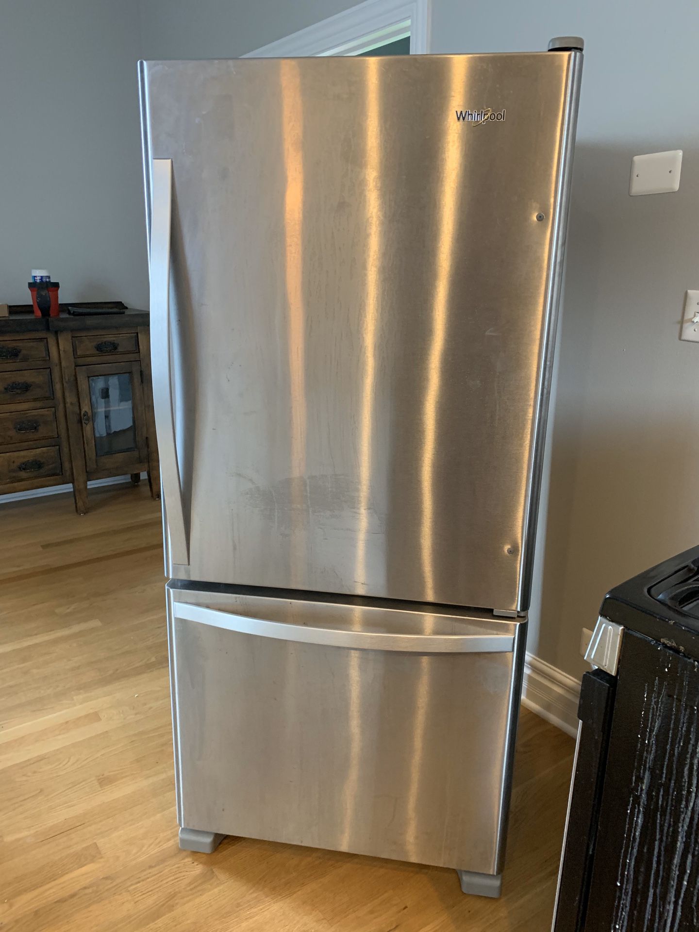 Whirlpool Refrigerator Stainless Steel - Perfect Condition