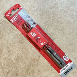 Milwaukee 1/4 in. SHOCKWAVE Carbide Hammer Drill Bits (5-Pack)