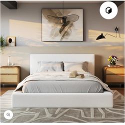 Soft Frame Ultra Bed Set: Bed Frame and Headboard White