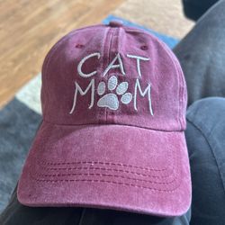 Cat mom Baseball Hat/ Adjustable/ New, Never Worn